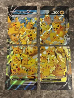 Pikachu V-Union Celebrations Full Set of 4 SWSH Promo Pokemon TCG Card NM - Image 1