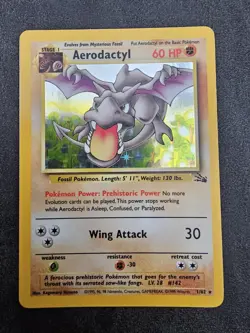 🦖 Pokemon TCG Aerodactyl 1/62 - Fossil Card - Holo Vintage - Near Mint (NM) 🦖 - Image 1