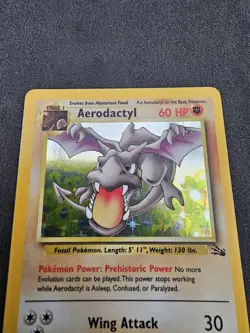 🦖 Pokemon TCG Aerodactyl 1/62 - Fossil Card - Holo Vintage - Near Mint (NM) 🦖 - Image 2
