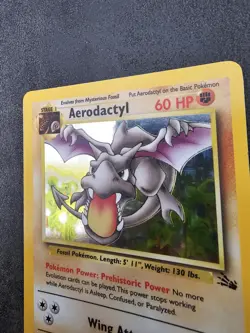 🦖 Pokemon TCG Aerodactyl 1/62 - Fossil Card - Holo Vintage - Near Mint (NM) 🦖 - Image 3