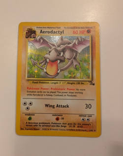 Aerodactyl 1/62 Rare Holo Pokemon Card Fossil Set 1999 - Image 1