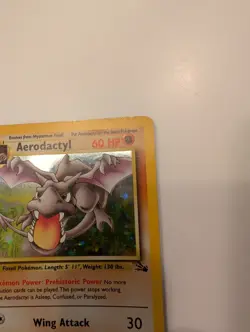 Aerodactyl 1/62 Rare Holo Pokemon Card Fossil Set 1999 - Image 2