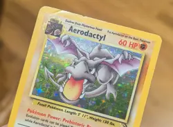 Aerodactyl Fossil Holo Card 1/62 Unlimited HP Pokemon TCG - Image 3