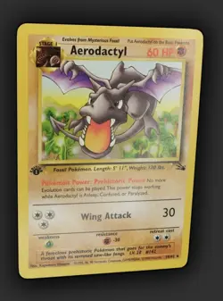 NM 1st Edition Aerodactyl Fossil Holo Rare 1999 1/62 Pokemon Card TCG WOTC UK - Image 2