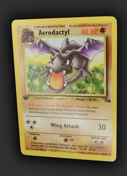 NM 1st Edition Aerodactyl Fossil Holo Rare 1999 1/62 Pokemon Card TCG WOTC UK - Image 3