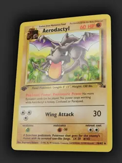 NM 1st Edition Aerodactyl Fossil Holo Rare 1999 1/62 Pokemon Card TCG WOTC UK - Image 4