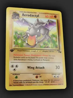 NM 1st Edition Aerodactyl Fossil Holo Rare 1999 1/62 Pokemon Card TCG WOTC UK - Image 5