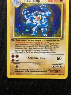 Pokemon TCG Machamp Holo 1st Edition Unlimited Rare Card Base Set 8/102 - Image 3