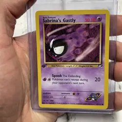 Pokemon 1st Edition Pokemon Sabrina's Gastly Vintage Gym Heroes 93/132 NM Card - Image 1