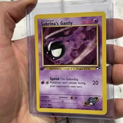 Pokemon 1st Edition Pokemon Sabrina's Gastly Vintage Gym Heroes 93/132 NM Card - Image 2