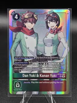 BT24-085 Dan Yuki & Kanan Yuki Digimon Time Stranger Card Game SR - Image 1