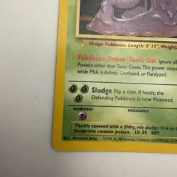 Pokemon Muk TCG Fossil Card 28/62 Unlimited Rare Non-Holo MP - Image 4