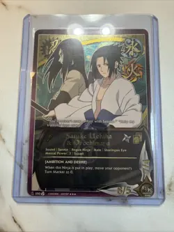 Naruto CCG Sasuke Uchiha & Orochimaru FOIL NM or Better Squad Card #550 - Image 1