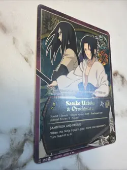 Naruto CCG Sasuke Uchiha & Orochimaru FOIL NM or Better Squad Card #550 - Image 4