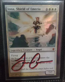 MTG FOIL IONA, SHIELD OF EMERIA SHADOW SIGNED BY ARTIST. - Image 1