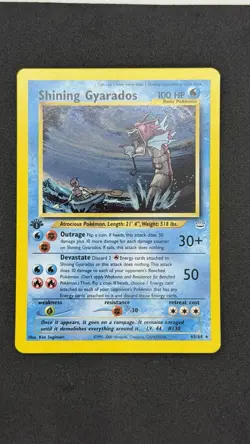 1st Edition Shining Gyarados Holo 65/64 Neo Revelation 2001 Pokemon WOTC-NM - Image 2