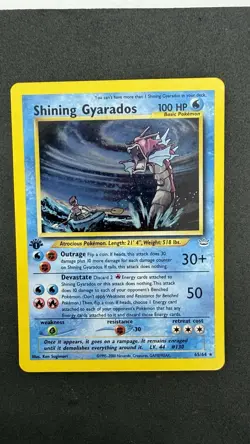 1st Edition Shining Gyarados Holo 65/64 Neo Revelation 2001 Pokemon WOTC-NM - Image 3