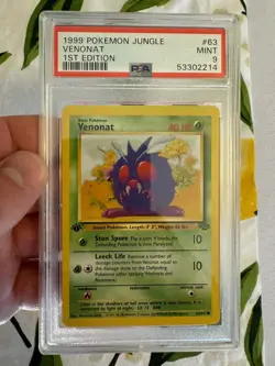 1999 Pokemon - 1st Edition Venonat Non-Holo Jungle 63/64 - PSA 9 Mint! - WOTC - Image 2