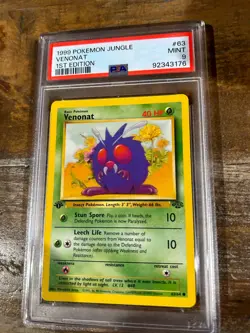 Pokemon 1999 Jungle VENONAT 1ST Edition #63 PSA 9 Mint RARE 2 - Image 1