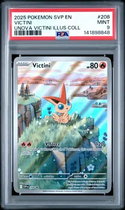 2025 POKEMON SVP VICTINI ILLUSTRATION PROMO 208 VICTINI - PSA 9 - MINT - Image 1