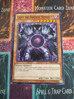 Yu-Gi-Oh! TCG Caius the Shadow Monarch SR01-EN004 Common 1st Edition Near Mint - Image 1