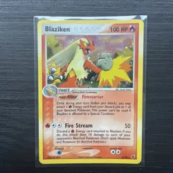 Blaziken 3/109 HOLO Pokemon Card EX Ruby & Sapphire Holo Rare (lightly played) - Image 1
