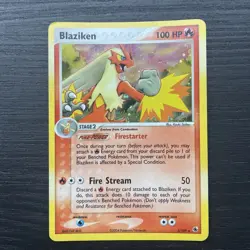 Blaziken 3/109 HOLO Pokemon Card EX Ruby & Sapphire Holo Rare (lightly played) - Image 3