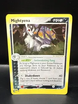 Pokemon Card TCG Mightyena 10/109 EX Ruby and Sapphire Holo Rare - Image 1
