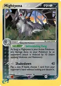 Mightyena - 10/109 - Pokemon Ex Ruby & Sapphire Holo Card MP - Image 1