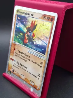 MP Hitmonchan ex Holo Ultra Rare Pokemon Card TCG 98/109 Ruby Sapphire SWIRL - Image 2