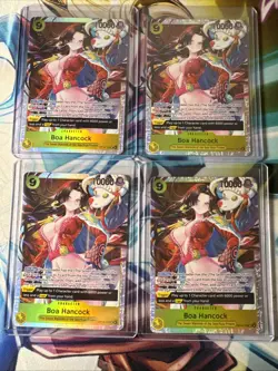 One Piece TCG Boa Hancock Op14-112 SR Playset 4x The Azure Sea’s Seven English - Image 1
