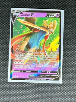 Zacian V 016/025 NM Ultra Rare Celebrations Pokemon Card Free Ship - Image 1
