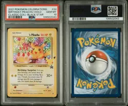 Pokemon Celebrations Pikachu 24/53 Holo Birthday Card Classic Collection PSA 10 - Image 2