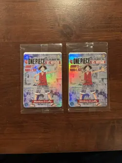 One Piece US Voyage College Basketball Monkey D. Luffy Promo Card Sealed (2) - Image 3