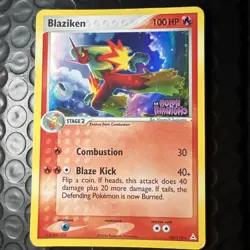 Pokemon TCG Blaziken EX Holon Phantoms Card 20/110 Holo Stamped - Image 1