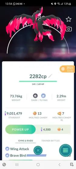 Pokemon Go Legendary Galerian Moltres ( Normal ) - Image 1