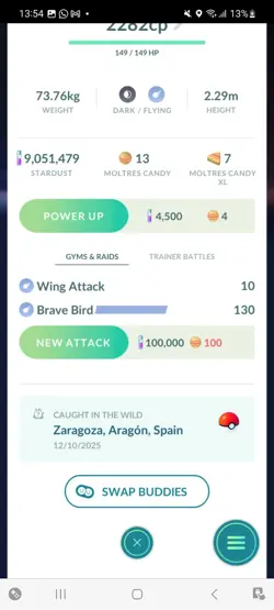 Pokemon Go Legendary Galerian Moltres ( Normal ) - Image 2