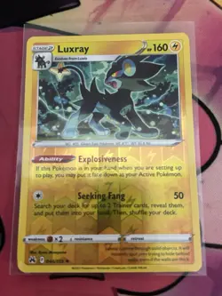 Pokemon SWSH Crown Zenith Rare Reverse Holo Card TCG Luxray 044/159 - Image 1