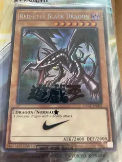 Yugioh Red-Eyes Black Dragon Nike Worlds Promo NKC1-EN002 Collaboration 2025 - Image 1