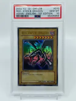 YU-GI-OH! yugioh Red-Eyes B. Dragon LOB-070 Ultra Rare 1st Edition Asian PSA10 - Image 1