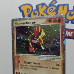 Pokemon Hitmonchan ex 98/109 Ruby and Sapphire Ultra Rare Holo 90 HP TCG Card - Image 3
