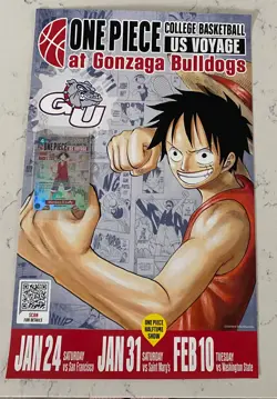 One Piece Monkey D. Luffy US Voyage College Basketball Promo Card (Sealed) - Image 3