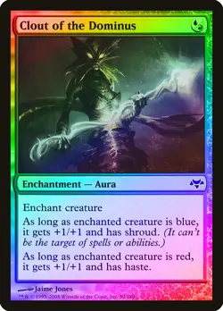 Clout of the Dominus FOIL Eventide HEAVILY PLD Blue Red Common MTG CARD ABUGames - Image 1
