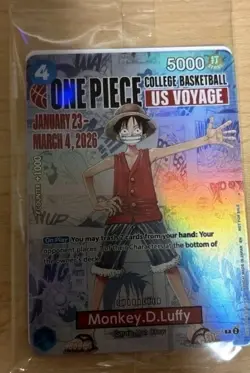 One Piece College Tour Trading Card Rutgers US Monkey D. Luffy Sealed - Image 1