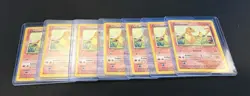 Charmander 46/102 Pokemon 1999 Unlimited Base Set Lot Of 7 Cards - Image 3