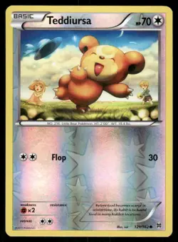 Pokemon Cards Teddiursa 121/162 Reverse Holo BREAKthrough XY NM - Image 1