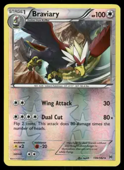 Pokemon Cards Braviary 130/162 Reverse Holo BREAKthrough XY NM - Image 1