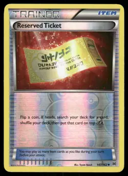 Pokemon Cards Reserved Ticket 147/162 Reverse Holo BREAKthrough XY NM - Image 1