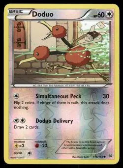 Pokemon Cards Doduo 115/162 Reverse Holo BREAKthrough XY NM - Image 1