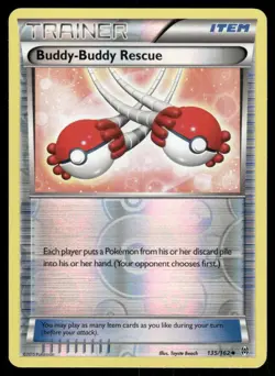 Pokemon Card Buddy-Buddy Rescue 135/162 Reverse Holo BREAKthrough XY NM - Image 1
